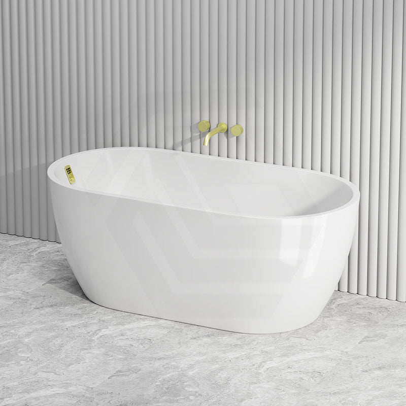 Seima Arko 120 Oval Freestanding Bathtub Acrylic with Smartfill System 1500/1700mm - Matt/Gloss White