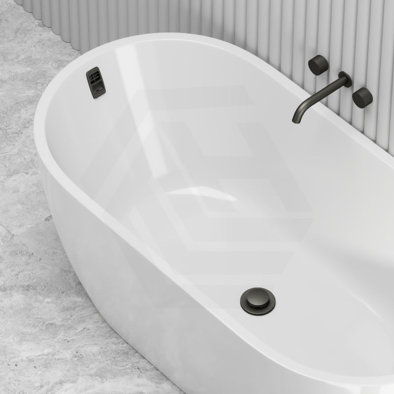 Seima Arko 120 Oval Freestanding Bathtub Acrylic with Smartfill System 1500/1700mm - Matt/Gloss White