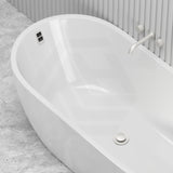 Seima Arko 120 Oval Freestanding Bathtub Acrylic with Smartfill System 1500/1700mm - Matt/Gloss White
