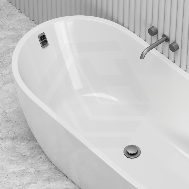 Seima Arko 120 Oval Freestanding Bathtub Acrylic with Smartfill System 1500/1700mm - Matt/Gloss White