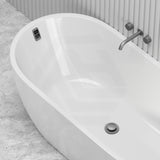 Seima Arko 120 Oval Freestanding Bathtub Acrylic with Smartfill System 1500/1700mm - Matt/Gloss White