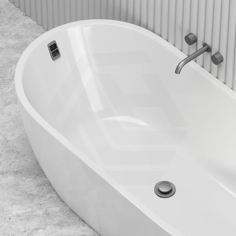 Seima Arko 120 Oval Freestanding Bathtub Acrylic with Smartfill System 1500/1700mm - Matt/Gloss White