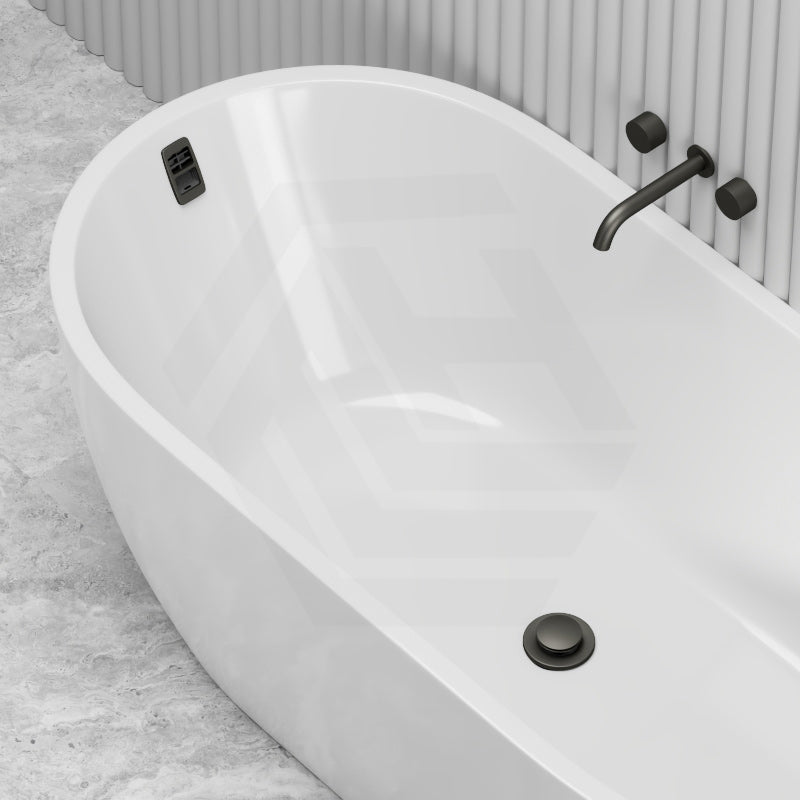 Seima Arko 120 Oval Freestanding Bathtub Acrylic with Smartfill System 1500/1700mm - Matt/Gloss White