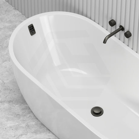 Seima Arko 120 Oval Freestanding Bathtub Acrylic with Smartfill System 1500/1700mm - Matt/Gloss White