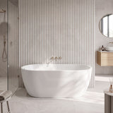 Seima Arko 120 Oval Freestanding Bathtub Acrylic with Smartfill System 1500/1700mm - Matt/Gloss White