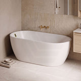 Seima Arko 120 Oval Freestanding Bathtub Acrylic with Smartfill System 1500/1700mm - Matt/Gloss White