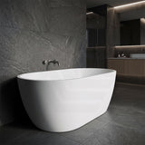 Seima Arko 120 Oval Freestanding Bathtub Acrylic with Smartfill System 1500/1700mm - Matt/Gloss White