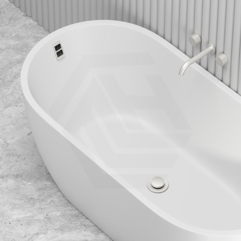 Seima Arko 120 Oval Freestanding Bathtub Acrylic with Smartfill System 1500/1700mm - Matt/Gloss White