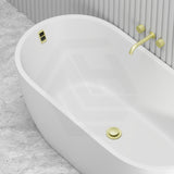 Seima Arko 120 Oval Freestanding Bathtub Acrylic with Smartfill System 1500/1700mm - Matt/Gloss White