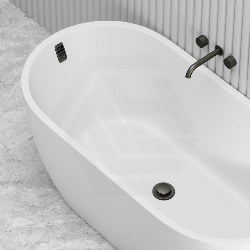 Seima Arko 120 Oval Freestanding Bathtub Acrylic with Smartfill System 1500/1700mm - Matt/Gloss White