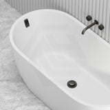Seima Arko 120 Oval Freestanding Bathtub Acrylic with Smartfill System 1500/1700mm - Matt/Gloss White