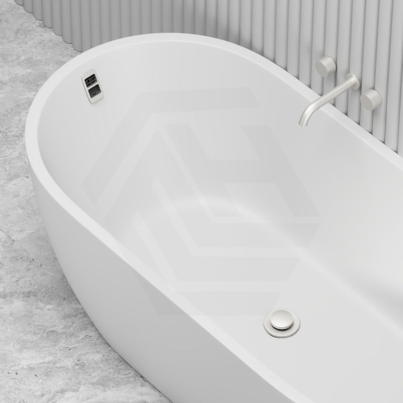 Seima Arko 120 Oval Freestanding Bathtub Acrylic with Smartfill System 1500/1700mm - Matt/Gloss White