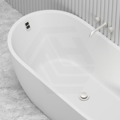 Seima Arko 120 Oval Freestanding Bathtub Acrylic with Smartfill System 1500/1700mm - Matt/Gloss White