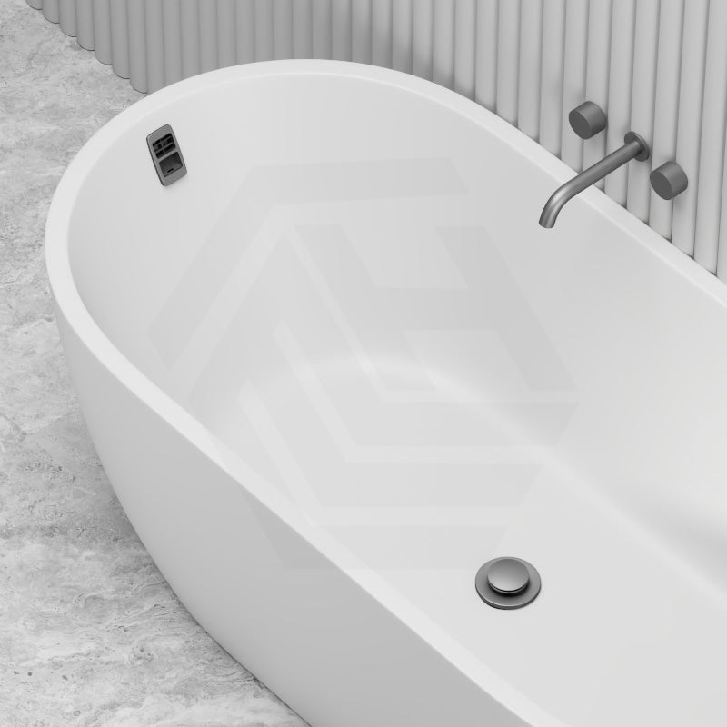 Seima Arko 120 Oval Freestanding Bathtub Acrylic with Smartfill System 1500/1700mm - Matt/Gloss White