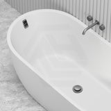 Seima Arko 120 Oval Freestanding Bathtub Acrylic with Smartfill System 1500/1700mm - Matt/Gloss White