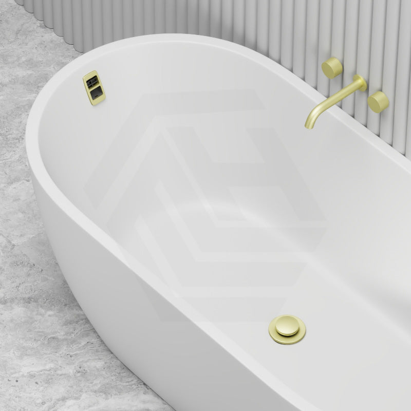Seima Arko 120 Oval Freestanding Bathtub Acrylic with Smartfill System 1500/1700mm - Matt/Gloss White
