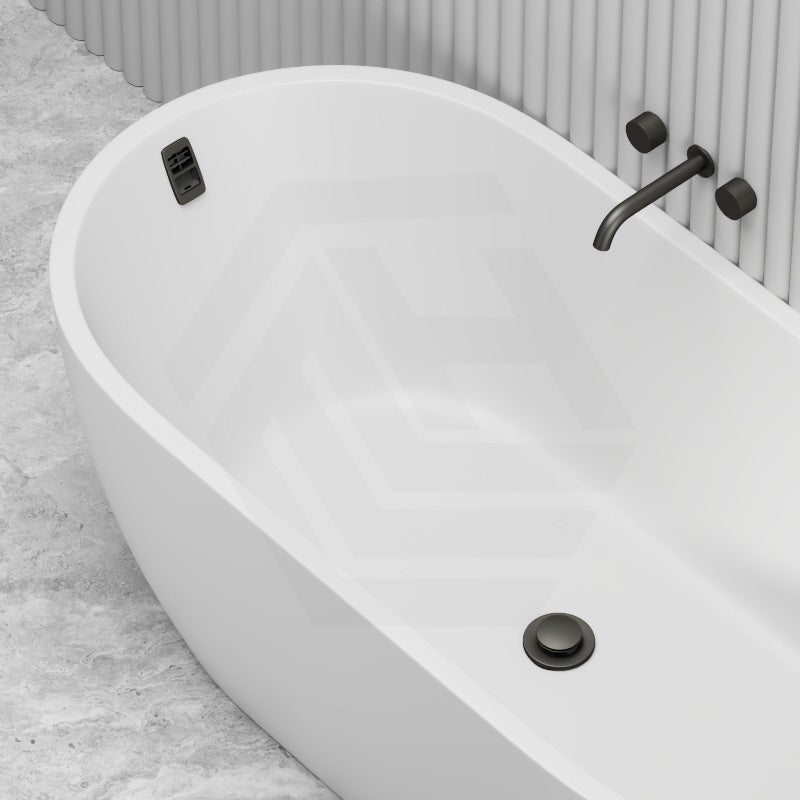 Seima Arko 120 Oval Freestanding Bathtub Acrylic with Smartfill System 1500/1700mm - Matt/Gloss White