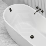 Seima Arko 120 Oval Freestanding Bathtub Acrylic with Smartfill System 1500/1700mm - Matt/Gloss White
