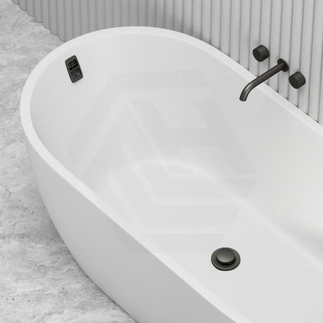 Seima Arko 120 Oval Freestanding Bathtub Acrylic with Smartfill System 1500/1700mm - Matt/Gloss White