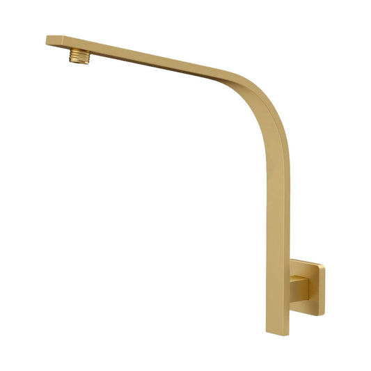 G#1(Gold) Norico Square Gooseneck Shower Arm Wall Mounted Brushed Gold