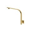 G#1(Gold) Norico Square Gooseneck Shower Arm Wall Mounted Brushed Gold