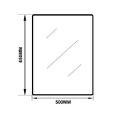 500/650/750/800/900/1200Mm Black Aluminum Framed Rectangle Bathroom Wall Mirror Rim Round Corner