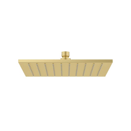 G#1(Gold) Norico Esperia 10 inch 250mm Square Solid Brass Brushed Gold Rainfall Shower Head