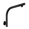 Round Goose Neck Wall Mounted Shower Arm Matt Black Arms