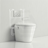 Lafeme Autolux Gloss White Smart Toilet Floor Pan Rimless With Inwall Cistern Flush Button Suites