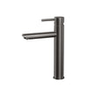 M#1(Gunmetal Grey) Norico Round Solid Brass Brushed Gunmetal Grey Tall Basin Mixer Bathroom Vanity Tap