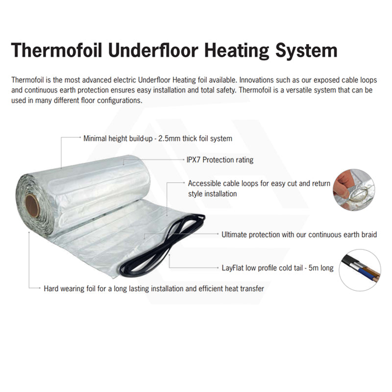 ThermoGroup Thermofoil 140W/m² Heating Mat Only For Carpet or Floating Timber