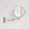 G#2(Gold) Thermogroup 200mm Round Makeup Mirror 1&5x Magnification Brushed Brass