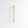 G#2(Gold) ThermoGroup 12V 900mm Brushed Brass Round Vertical Single Heated Towel Rail