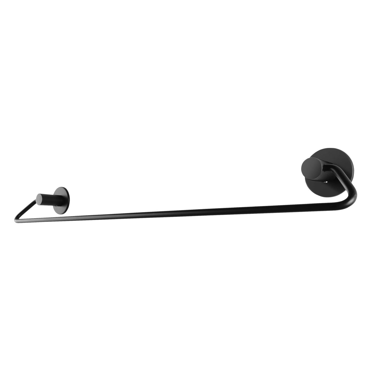 Zevi 600mm Self Adhesive Black Single Towel Rail Stainless Steel 304 Wall Mounted Drill Free