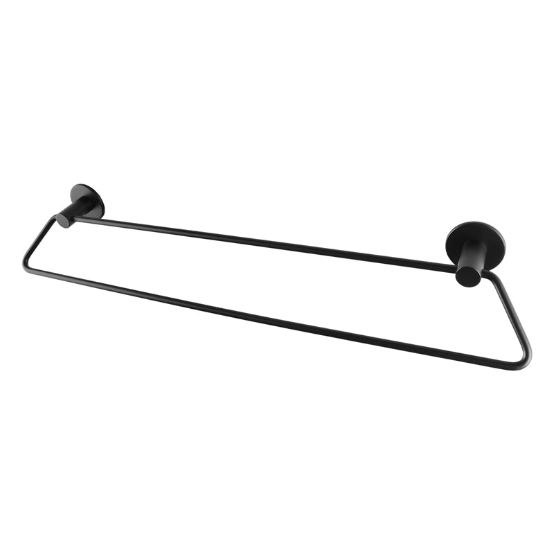 Zevi 600mm Self Adhesive Black Double Towel Rail Stainless Steel 304 Wall Mounted Drill Free