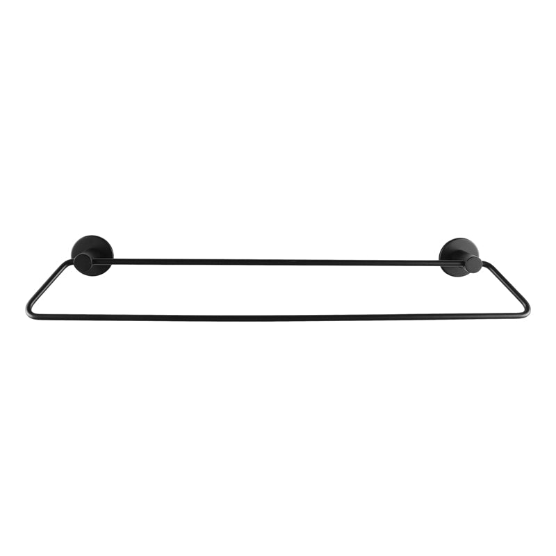 Zevi 600mm Self Adhesive Black Double Towel Rail Stainless Steel 304 Wall Mounted Drill Free