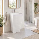 510x460x850mm Freestanding Ceramic Basin Floor Mounted With Tap Hole