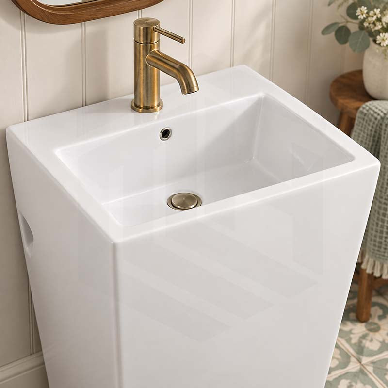 510x460x850mm Freestanding Ceramic Basin Floor Mounted With Tap Hole