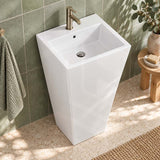 510x460x850mm Freestanding Ceramic Basin Floor Mounted With Tap Hole