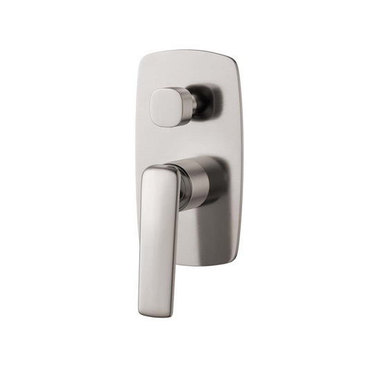 N#1(Nickel) Norico Bellino Brushed Nickel Solid Brass Wall Mixer with Diverter for Shower and Bathtub
