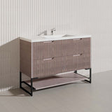 1200mm Bali Bathroom Freestanding Fluted Vanity with Drawers Single/Double Bowls In Various Colours