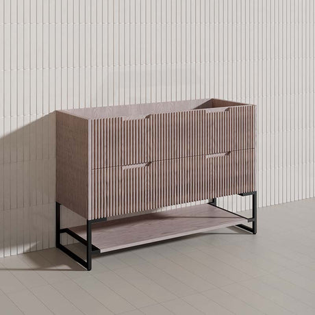 1200mm Bali Bathroom Freestanding Fluted Vanity with Drawers Single/Double Bowls In Various Colours