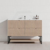 600-1500mm Bali American Oak Bathroom Freestanding Fluted Vanity with Drawers