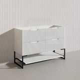 1200mm Bali Bathroom Freestanding Fluted Vanity with Drawers Single/Double Bowls In Various Colours