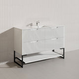 1200mm Bali Bathroom Freestanding Fluted Vanity with Drawers Single/Double Bowls In Various Colours