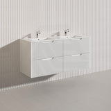 Bali Linear Wall Hung Bathroom Floating Vanity Fluted PVC Coating Cabinet 1200mm - In 5 Colours