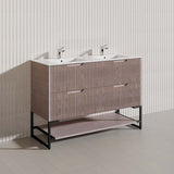1200mm Bali Bathroom Freestanding Fluted Vanity with Drawers Single/Double Bowls In Various Colours
