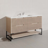 1500mm Bali Bathroom Freestanding Fluted Vanity with Drawers Single/Double Bowls In Various Colours