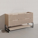 1500mm Bali Bathroom Freestanding Fluted Vanity with Drawers Single/Double Bowls In Various Colours