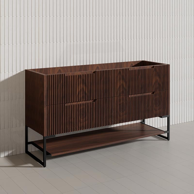 1500mm Bali Bathroom Freestanding Fluted Vanity with Drawers Single/Double Bowls In Various Colours